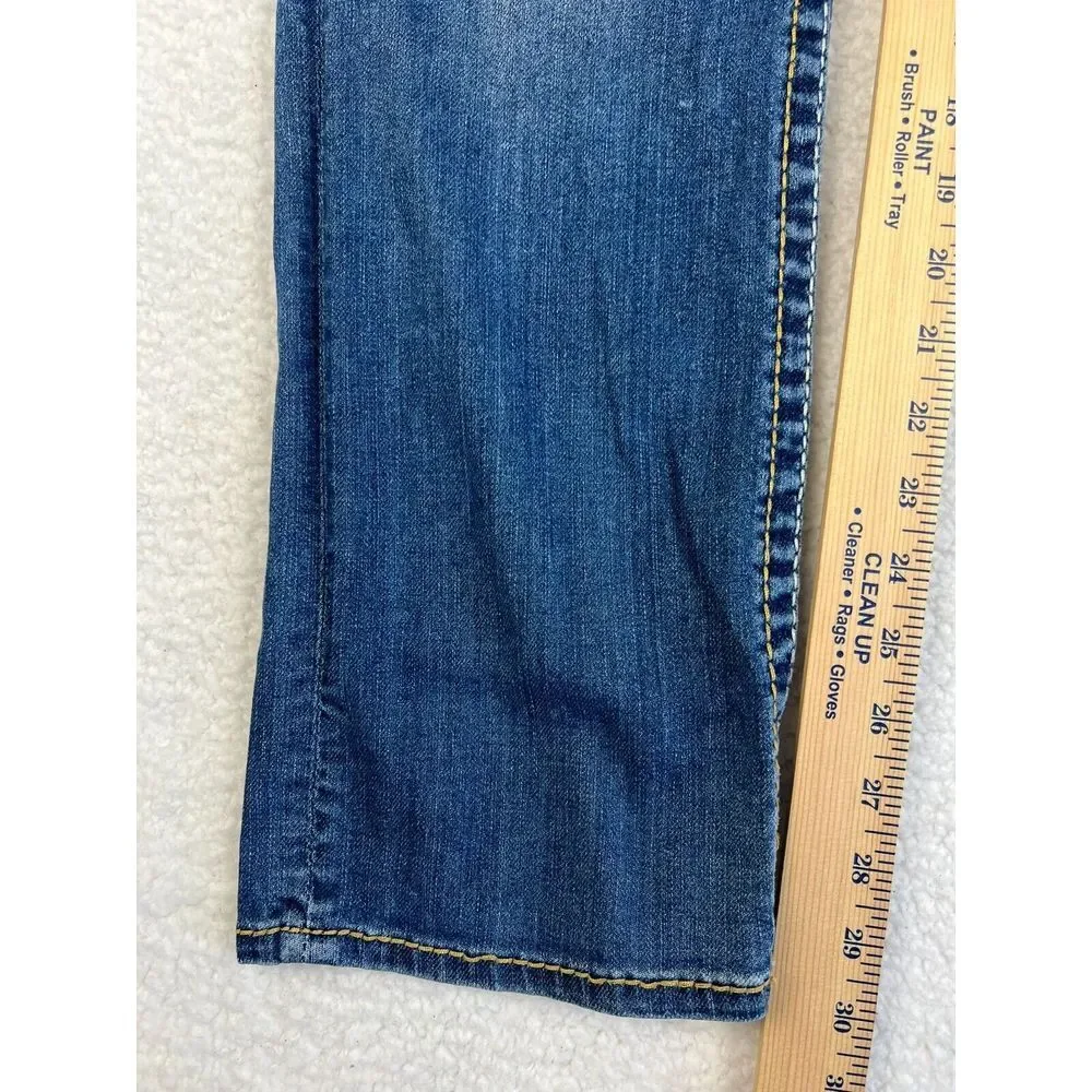 Big Star Women's Jeans 32R Bootcut Rhinestone Pocket‎ Distressed Denim Nina - Picture 13 of 16